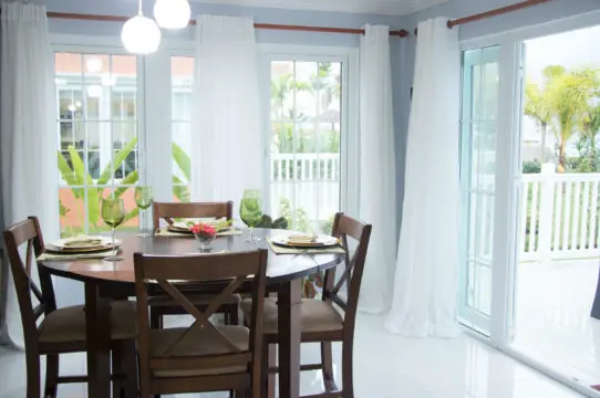 Indoor dining area next to the terrace